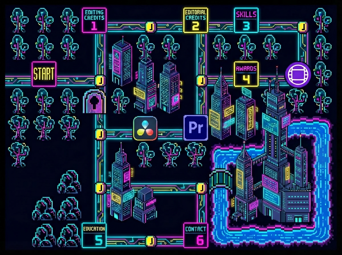 Cyberpunk city game board